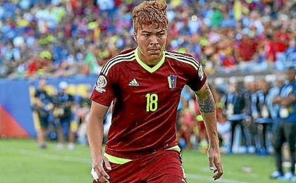 Peñaranda, con la elástica de la selección de Venezuela. Peñaranda, con la elástica de la selección de Venezuela.