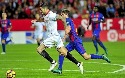 Vitolo nunca dejó de correr. Vitolo nunca dejó de correr.