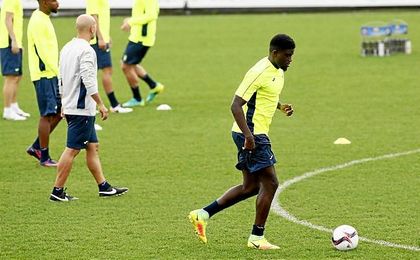 El exbético Alfred N´Diaye, durante un entrenamiento del Villarreal, su actual equipo. El exbético Alfred N´Diaye, durante un entrenamiento del Villarreal, su actual equipo.