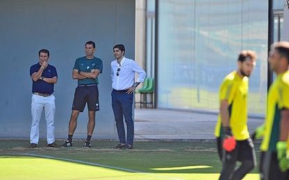Poyet, con Haro y Catalán, en una foto de archivo. Poyet, con Haro y Catalán, en una foto de archivo.