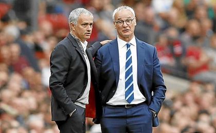 Mourinho y Ranieri. Mourinho y Ranieri.