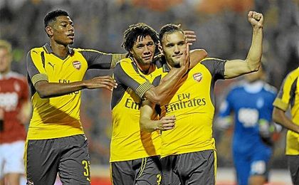 Pese a tener pocos minutos en el Arsenal, Lucas Pérez ha firmado siete goles. Pese a tener pocos minutos en el Arsenal, Lucas Pérez ha firmado siete goles.