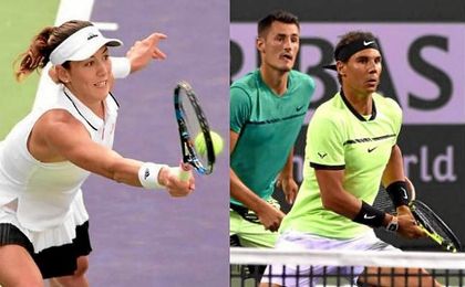 Muguruza disfrutó de una "gran victoria"; Nadal debutó con buen pie en dobles Muguruza disfrutó de una "gran victoria"; Nadal debutó con buen pie en dobles