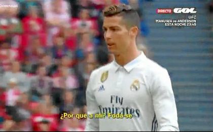 La expresión de Cristiano al ser sustituido. La expresión de Cristiano al ser sustituido.