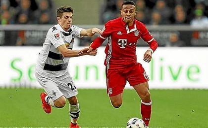 Thiago Alcántara dio a Müller el paso del gol y del triunfo del Bayern. Thiago Alcántara dio a Müller el paso del gol y del triunfo del Bayern.