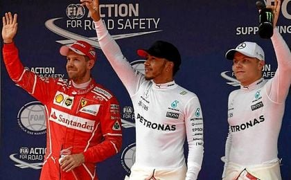Hamilton, Vettel y Bottas, los más rápidos en China. Hamilton, Vettel y Bottas, los más rápidos en China.