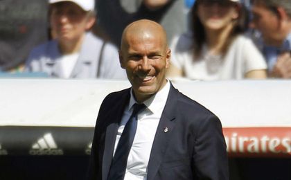 Zidane, en el partido de hoy contra el Atlético. Zidane, en el partido de hoy contra el Atlético.