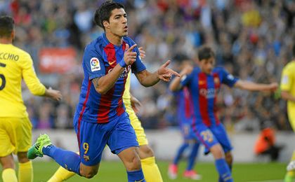 Luis Suárez hizo uno de los goles del Barça-Villarreal (4-1). Luis Suárez hizo uno de los goles del Barça-Villarreal (4-1).