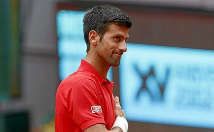 Djokovic antes del partido contra Almagro. Djokovic antes del partido contra Almagro.