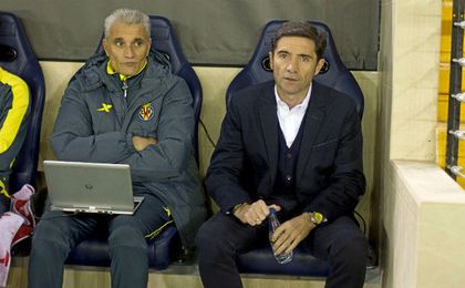 Marcelino, junto a su segundo, durante su etapa en Villarreal. Marcelino, junto a su segundo, durante su etapa en Villarreal.