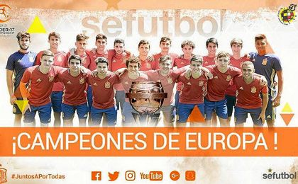 España, campeón de Europa sub 17. España, campeón de Europa sub 17.