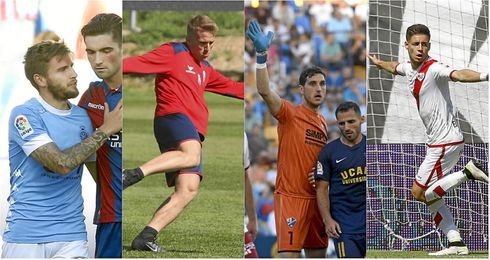 Portu, Samu Saiz, Manu Herrera y Álex Moreno. Portu, Samu Saiz, Manu Herrera y Álex Moreno.