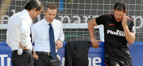 Caminero, Berta y Simeone, los encargados de los fichajes del Atlético. Caminero, Berta y Simeone, los encargados de los fichajes del Atlético.
