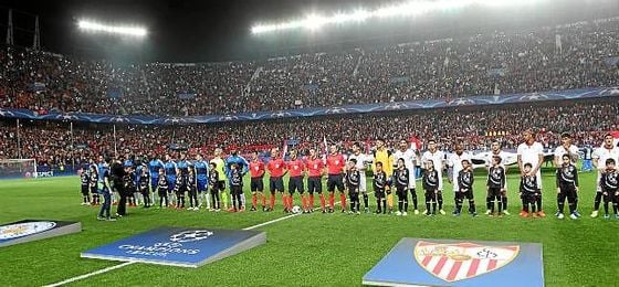 Imagen de un partido de Champions en el Sánchez-Pizjuán. Imagen de un partido de Champions en el Sánchez-Pizjuán.