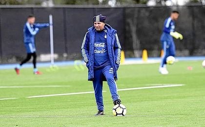 Sampaoli, en una práctica. Sampaoli, en una práctica.