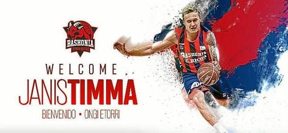 Janis Timma, nuevo jugador de Baskonia. Janis Timma, nuevo jugador de Baskonia.