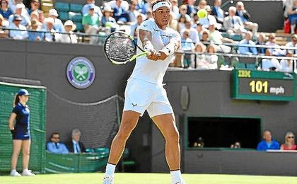 Rafa Nadal, en su partido de ayer. Rafa Nadal, en su partido de ayer.