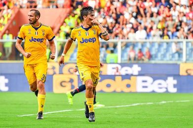Tres goles de Dybala y uno de Cuadrado permiten al Juventus triunfar en Génova Tres goles de Dybala y uno de Cuadrado permiten al Juventus triunfar en Génova