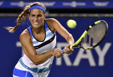 Garbiñe Muguruza exhibe solvencia ante Monica Puig Garbiñe Muguruza exhibe solvencia ante Monica Puig