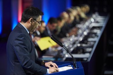 Bartomeu: "La firma con Messi llegará tarde o temprano" Bartomeu: "La firma con Messi llegará tarde o temprano"