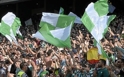 Imagen de la afición verdiblanca. Imagen de la afición verdiblanca.