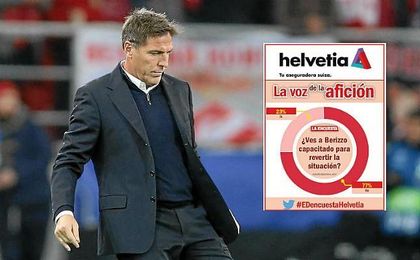 Un 77% de la afición ya no cree en Berizzo. Un 77% de la afición ya no cree en Berizzo.