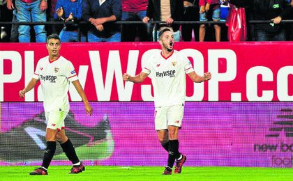 Sarabia, en la imagen celebrando su gol ante el Leganés, encadena tres titularidades consecutivas desde la de la Copa del Rey. Sarabia, en la imagen celebrando su gol ante el Leganés, encadena tres titularidades consecutivas desde la de la Copa del Rey.