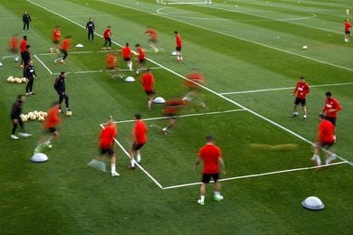 El Atlético comienza la semana del derbi con trabajo táctico El Atlético comienza la semana del derbi con trabajo táctico