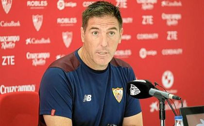 Berizzo, en una rueda de prensa. Berizzo, en una rueda de prensa.