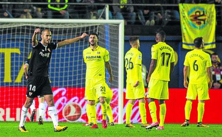 El Villarreal es el tercer equipo al que el Sevilla levanta un marcador, tras el Liverpool y el Celta. El Villarreal es el tercer equipo al que el Sevilla levanta un marcador, tras el Liverpool y el Celta.