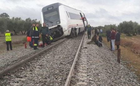 Al menos 21 heridos tras descarrilar el tren Málaga-Sevilla por las fuertes lluvias Al menos 21 heridos tras descarrilar el tren Málaga-Sevilla por las fuertes lluvias