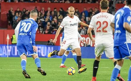 Pizarro fue el mejor del Sevilla en la tarde de ayer. Pizarro fue el mejor del Sevilla en la tarde de ayer.