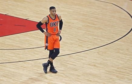 90-87. Triple doble de Westbrook ante unos diezmados Spurs dan el triunfo a los Thunder 90-87. Triple doble de Westbrook ante unos diezmados Spurs dan el triunfo a los Thunder