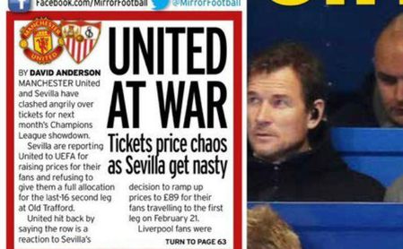 Guerra entre Sevilla y United por las entradas Guerra entre Sevilla y United por las entradas