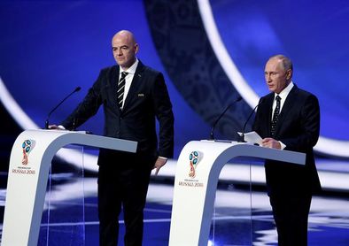Putin e Infantino analizarán los preparativos del Mundial el día 12 en Sochi Putin e Infantino analizarán los preparativos del Mundial el día 12 en Sochi