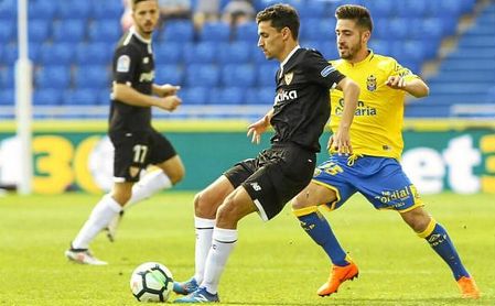 Jesús Navas, en un lance del partido ante Las Palmas. Jesús Navas, en un lance del partido ante Las Palmas.