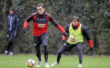 Escalante se entrena junto a Unui, en un entrenamiento reciente. Escalante se entrena junto a Unui, en un entrenamiento reciente.