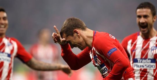 0-1. El Atlético de Madrid, por delante al descanso con un gol de Griezmann 0-1. El Atlético de Madrid, por delante al descanso con un gol de Griezmann