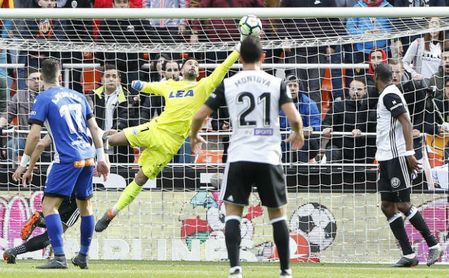 Pacheco, en el partido ante el Valencia. Pacheco, en el partido ante el Valencia.