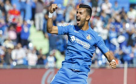 Ángel Rodríguez ha sido el ´pichichi´ del Getafe con 13 goles. Ángel Rodríguez ha sido el ´pichichi´ del Getafe con 13 goles.