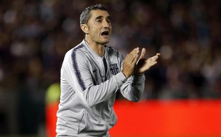 Ernesto Valverde, técnico del FC Barcelona. Ernesto Valverde, técnico del FC Barcelona.