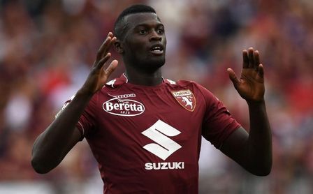 Niang, jugador del Torino, durante un encuentro de Serie A. Niang, jugador del Torino, durante un encuentro de Serie A.