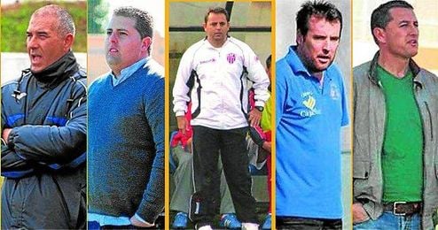 ´Lili´ Rivero, Manuel Crespo, José Manuel Borja y Toni León podrían relevar a Manolo Luque en el banquillo de la entidad loreña la próxima temporada. ´Lili´ Rivero, Manuel Crespo, José Manuel Borja y Toni León podrían relevar a Manolo Luque en el banquillo de la entidad loreña la próxima temporada.