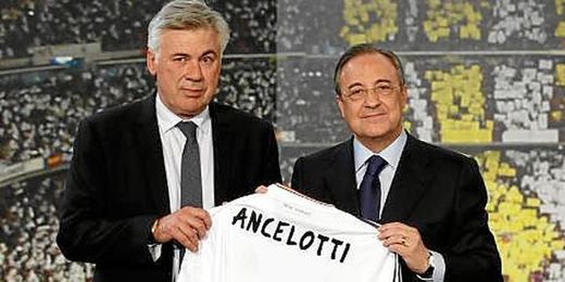 Carlo Ancelotti ha sido presentado esta mañana en el Santiago Bernabéu Carlo Ancelotti ha sido presentado esta mañana en el Santiago Bernabéu