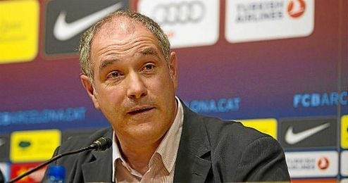 Andoni Zubizarreta, director deportivo del FC Barcelona, durante una rueda de prensa. Andoni Zubizarreta, director deportivo del FC Barcelona, durante una rueda de prensa.