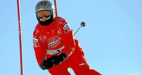 Michael Schumacher, durante una de las concentraciones de Ferrari en Madonna di Campligio, donde solía practicar esquí. Michael Schumacher, durante una de las concentraciones de Ferrari en Madonna di Campligio, donde solía practicar esquí.