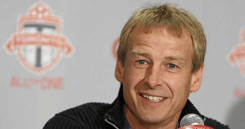 Jurgen Klinsmann en una rueda de prensa. Jurgen Klinsmann en una rueda de prensa.