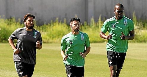 Paulao, junto a Chuli en un entrenamiento. Paulao, junto a Chuli en un entrenamiento.