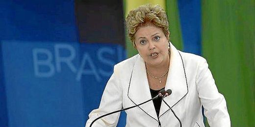 La presidenta de Brasil, Rousseff, durante un acto. La presidenta de Brasil, Rousseff, durante un acto.