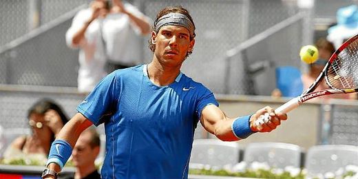 Rafa Nadal, durante el choque ante Nieminen. Rafa Nadal, durante el choque ante Nieminen.